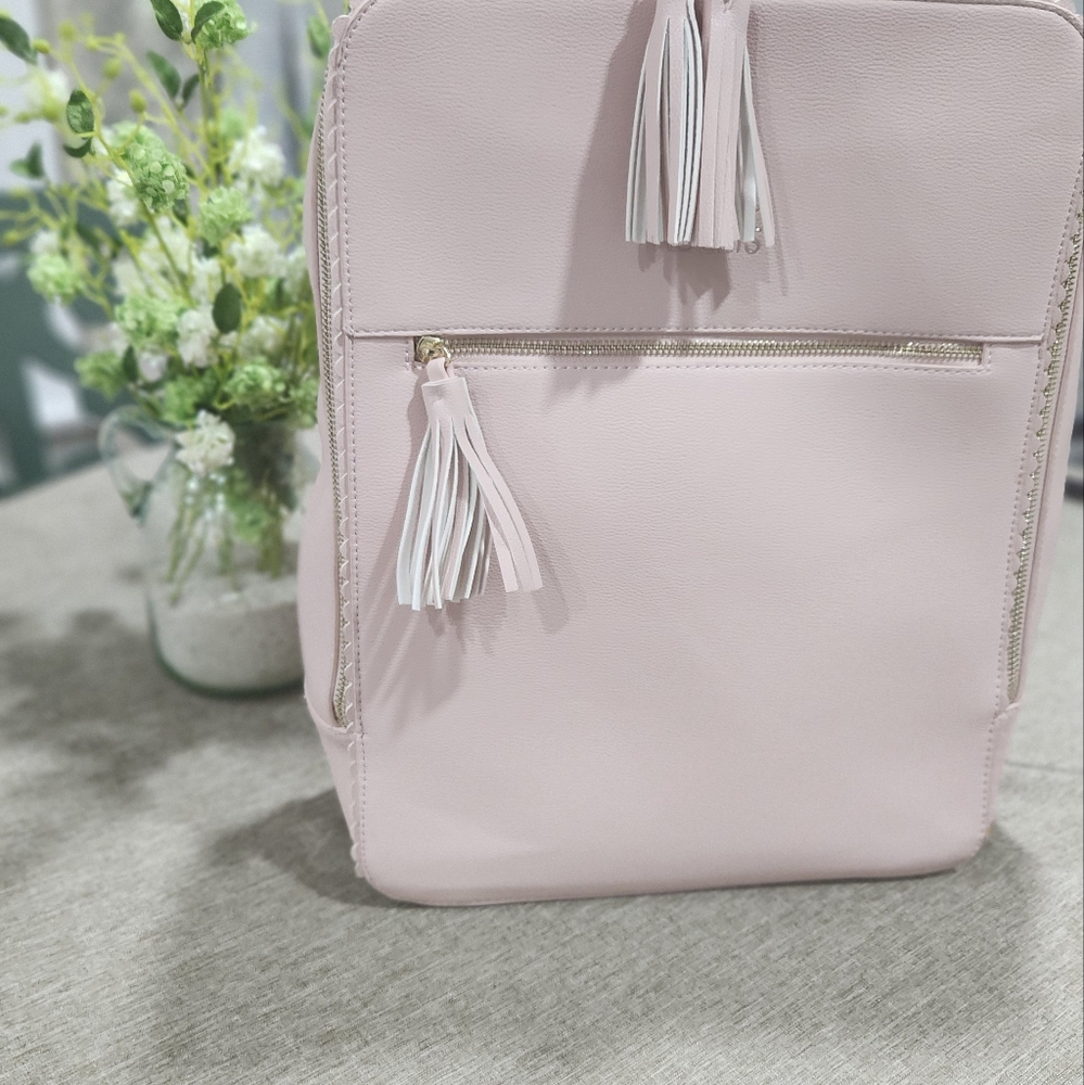 Hollis Pink with Gold Hardware Backpack